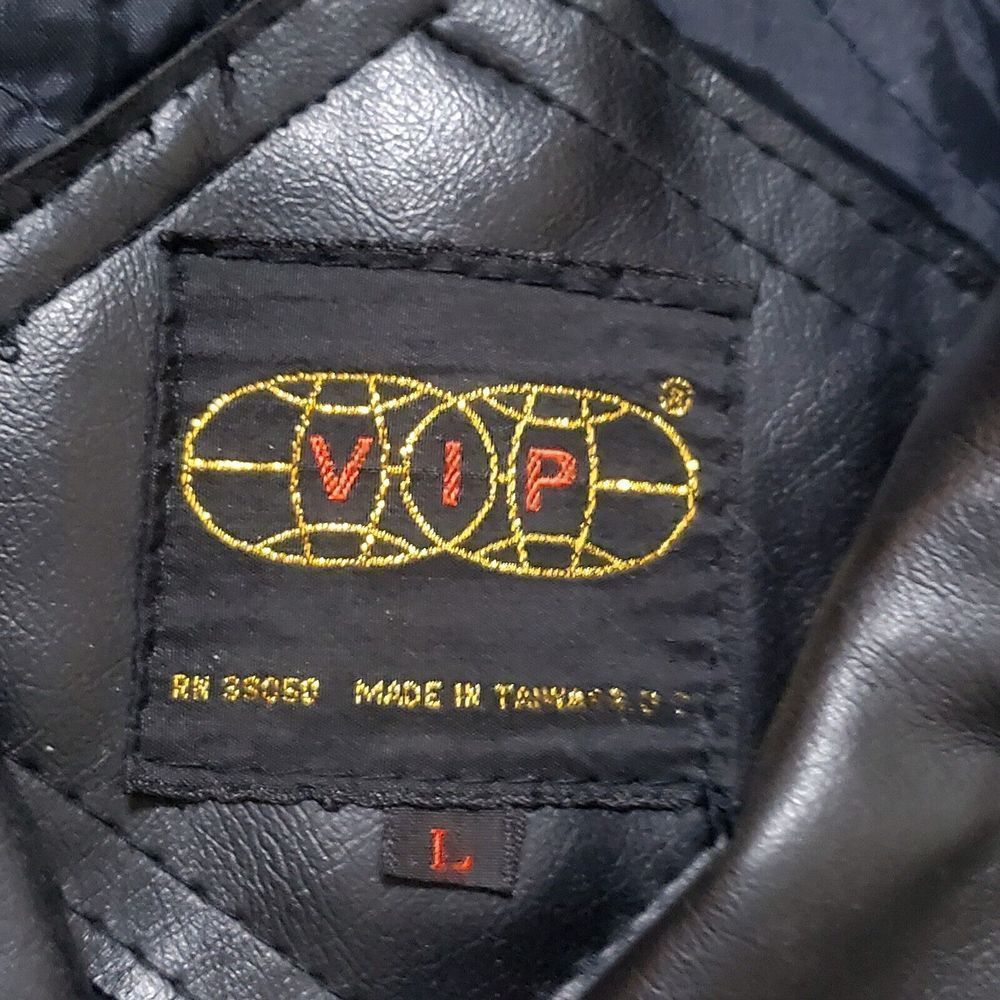 Vintage Womens Faux Leather Motorcycle Jacket Size Large Moto Zip Biker Grunge - Picture 7 of 9